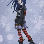 blue hair punk girl